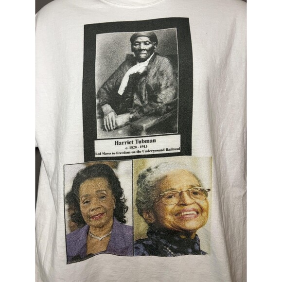 Harriet Tubman Rosa Parks Coretta Scott King Shirt Mens XL White Civil Rights - Picture 2 of 8